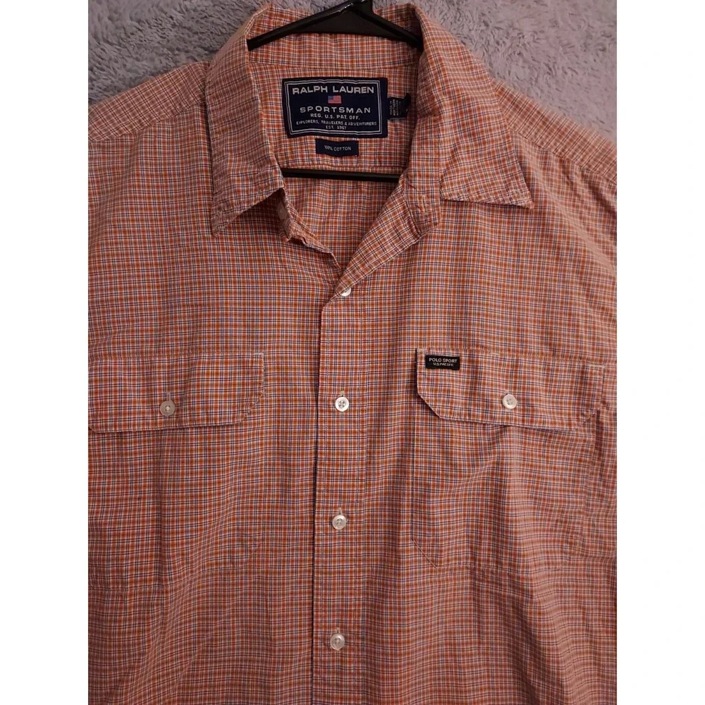 Vintage Polo Sport Ralph Lauren Shirt Mens Extra Large Sportsman Workshirt Guide
